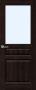 Дверь массив ольхи Венеция венге со стеклом